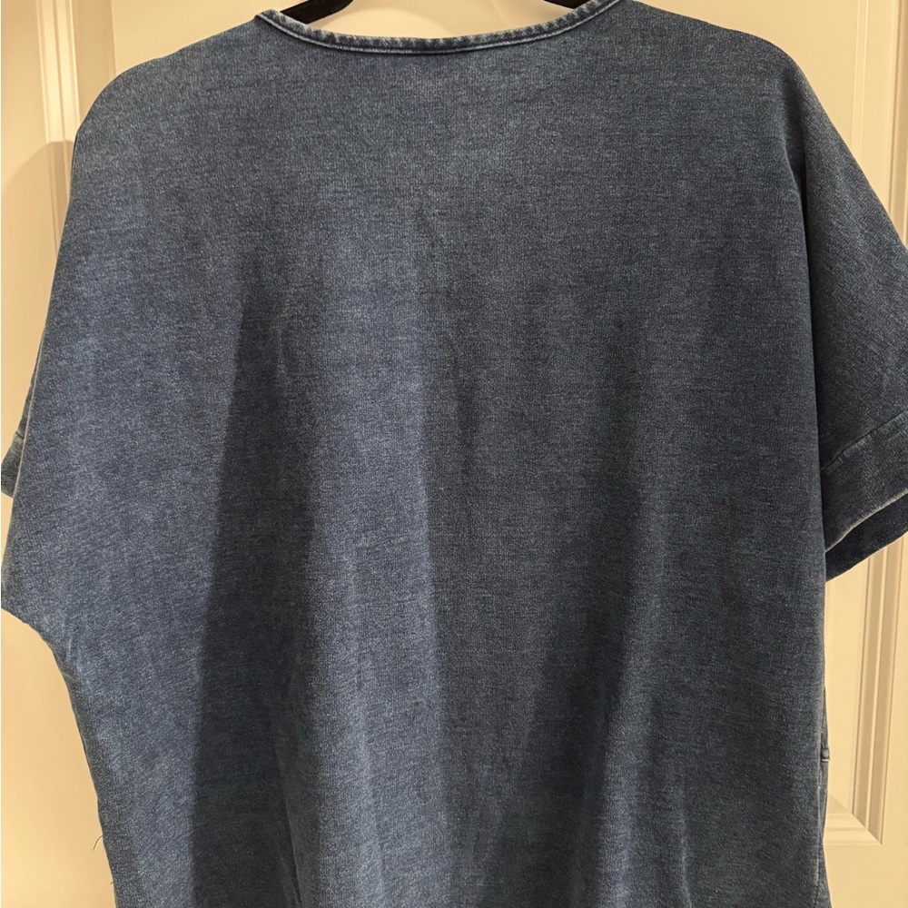 Ultimate Collection Blue Denim Short Sleeve Top - Picture 7 of 7